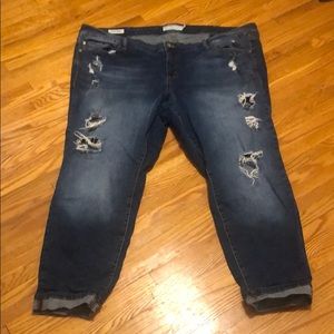 Torrid boyfriend crop jeans